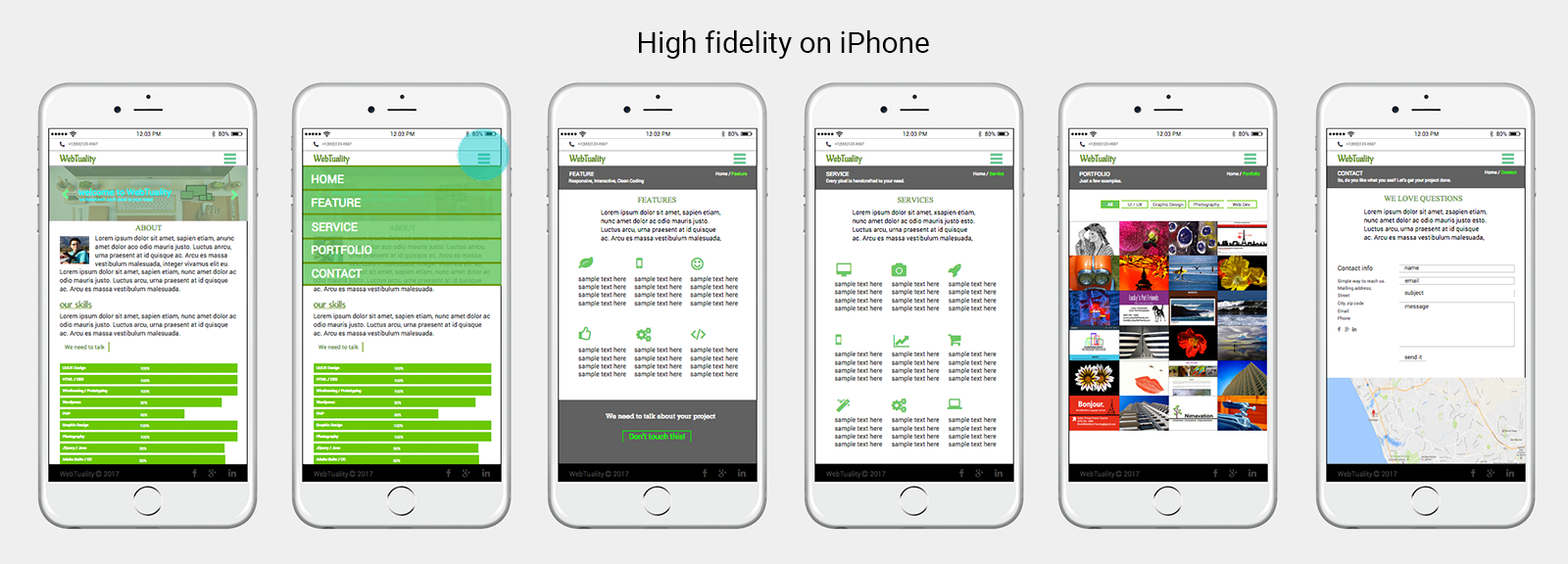 high fidelity wireframe